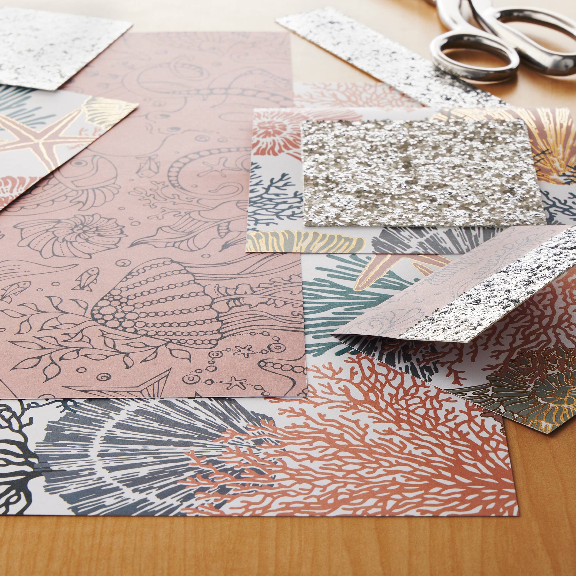24 Pack: Shells Double-Sided Cardstock Paper by Recollections™, 12" x 12"